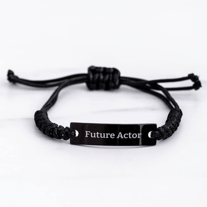 Funny Actor Rope Bracelet, Gifts from Friends to Future Actors, Adjustable Graduation Jewelry, 'Future Stars Shine Bright' Quote - The Buy Boom