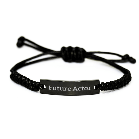 Funny Actor Rope Bracelet, Gifts from Friends to Future Actors, Adjustable Graduation Jewelry, 'Future Stars Shine Bright' Quote - The Buy Boom