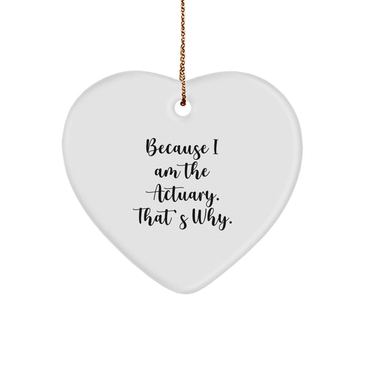 Funny Actuary Heart Ornament Gifts from Men for Christmas Unique Actuary Professional - The Buy Boom