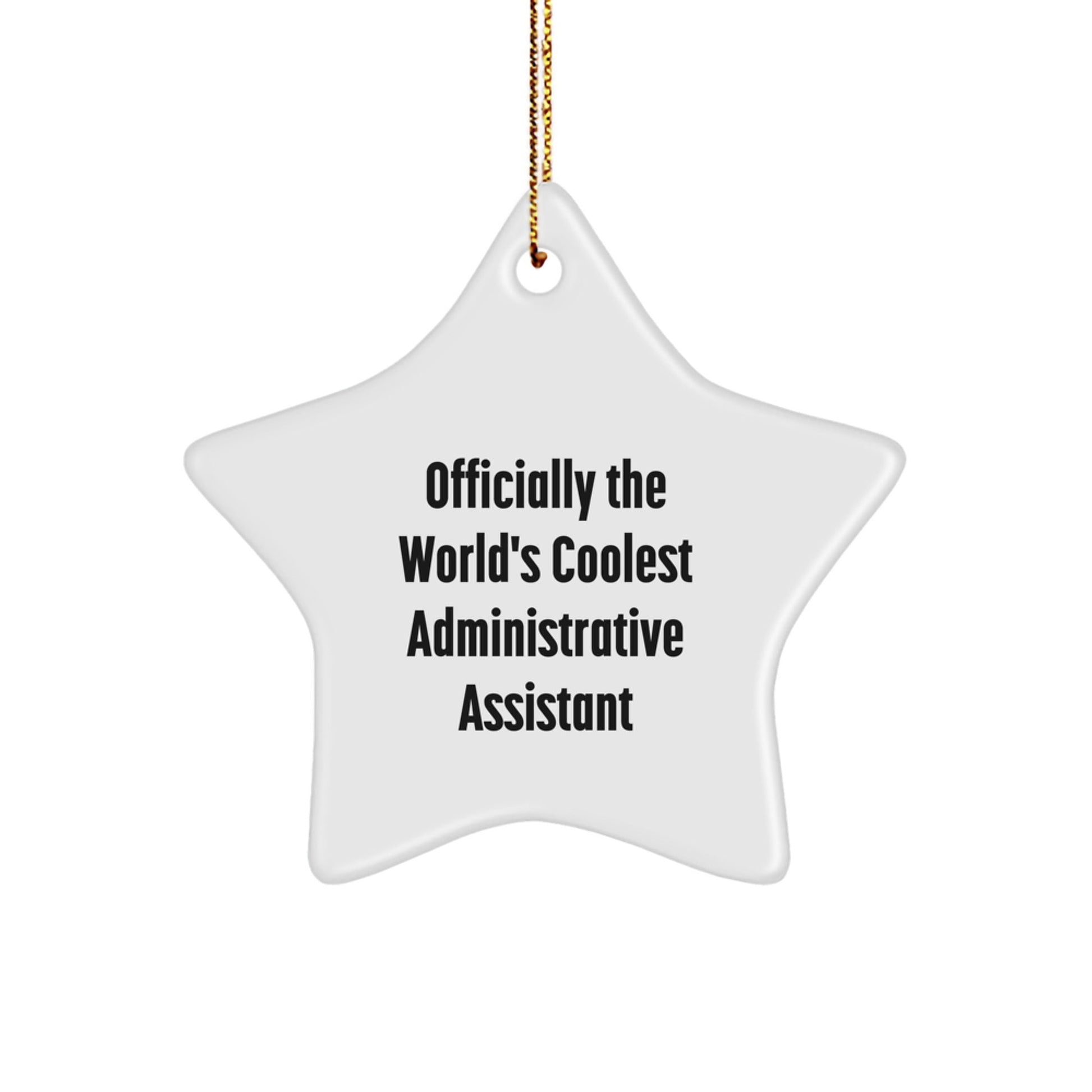 Funny Administrative Assistant Gifts from Friends for Men Women Coworkers, Officially The World's Coolest, Star Ornament Christmas Unique Decorations - The Buy Boom