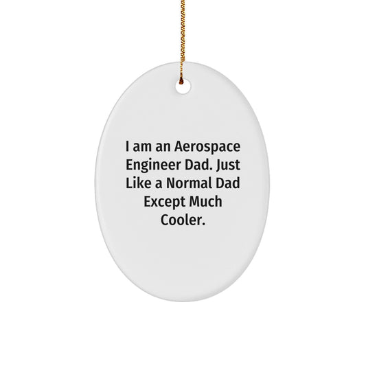 Funny Aerospace Engineer Dad Oval Ornament Gifts from Men to Aerospace Engineer Friends at Christmas - The Buy Boom