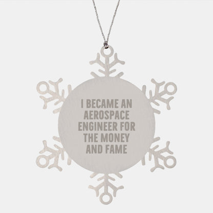 Funny Aerospace Engineer Gifts from Friends - Snowflake Ornament for Him or Her for Christmas - The Buy Boom