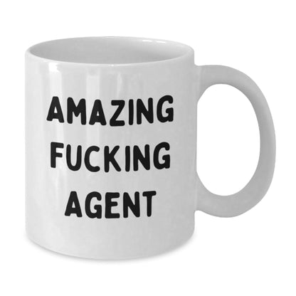 Funny Agent Birthday Unique Gifts from Friends, White Coffee Mug with Amazing Quote, 11oz or 15oz Capacity, Microwave and Dishwasher Safe - The Buy Boom