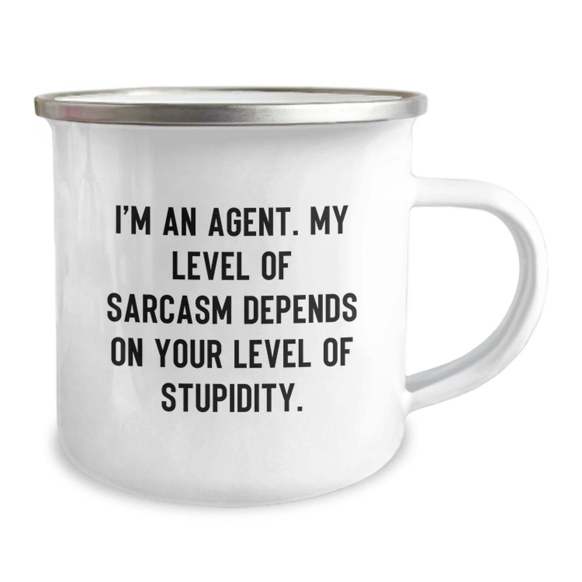 Funny Agent Camping Mug, Sarcasm Gifts for Him from Friends, Christmas Unique Agent Mugs for Agent Lovers - The Buy Boom