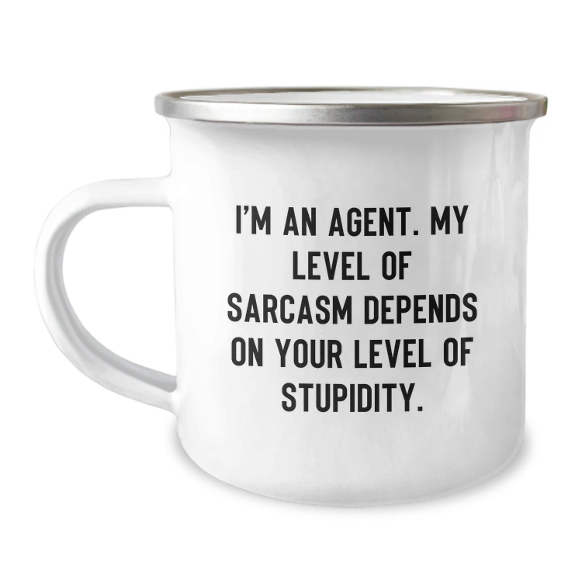Funny Agent Camping Mug, Sarcasm Gifts for Him from Friends, Christmas Unique Agent Mugs for Agent Lovers - The Buy Boom