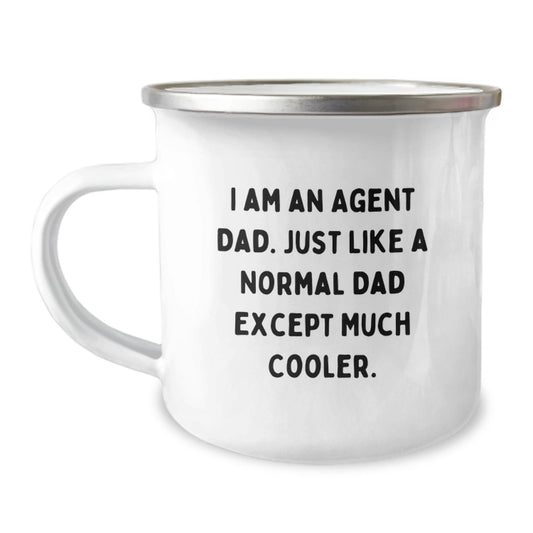 Funny Agent Dad Camping Mug, Unique Christmas Unique Gifts from Dad to Agent, Cool Agent Gift for Men, Agent Dad Humor - The Buy Boom