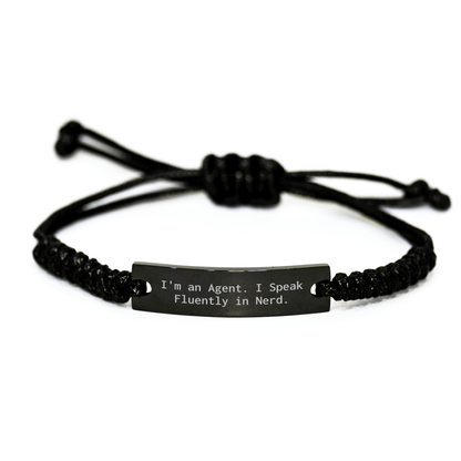 Funny Agent Gift – "I Speak Fluent Genius" Rope Bracelet for Her - The Buy Boom
