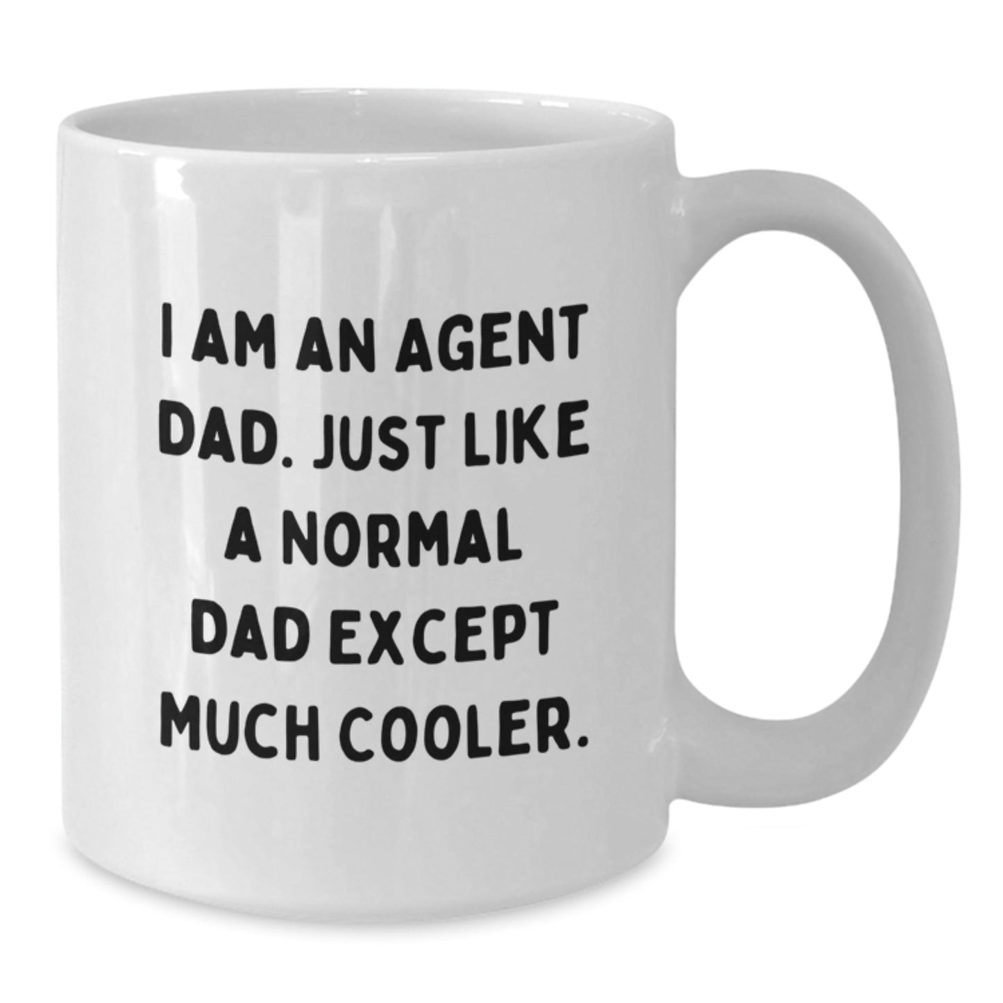 Funny Agent Gifts for Men, White Coffee Mug with Inspirational Quote - I Am An Agent Dad, Ideal Gift from Husband to Wife - The Buy Boom