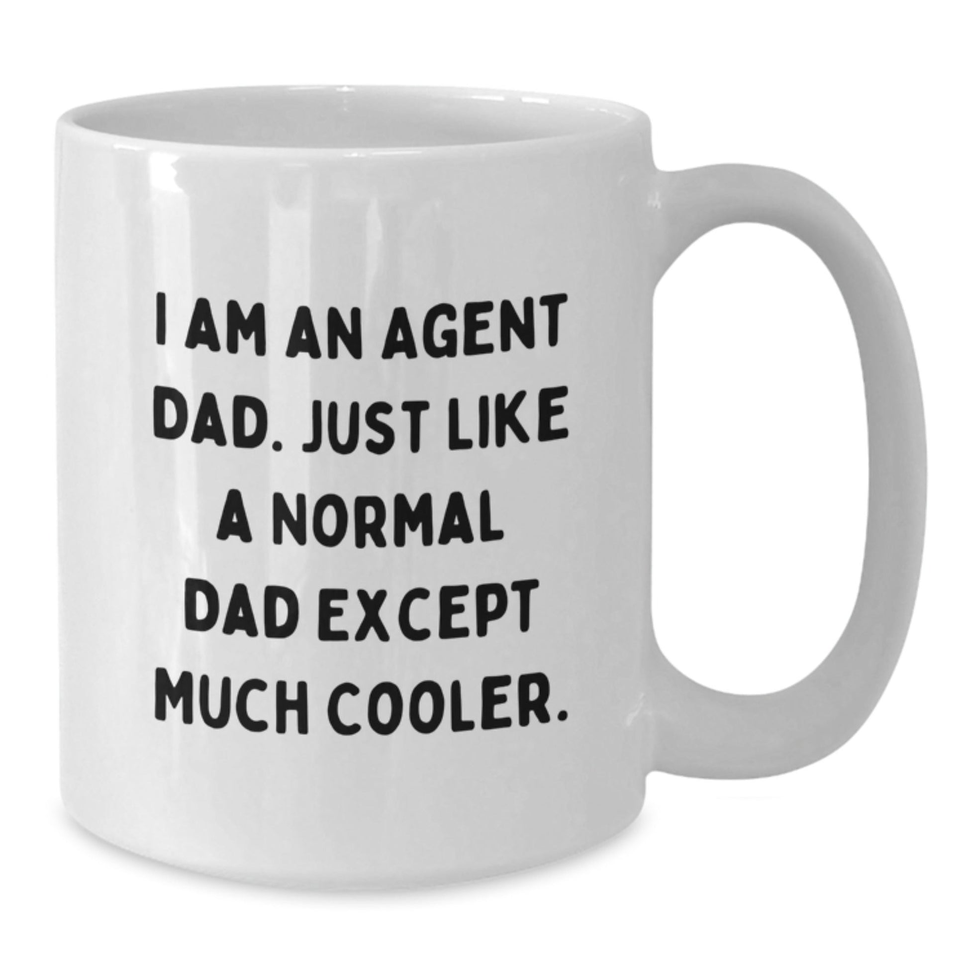 Funny Agent Gifts for Men, White Coffee Mug with Inspirational Quote - I Am An Agent Dad, Ideal Gift from Husband to Wife - The Buy Boom