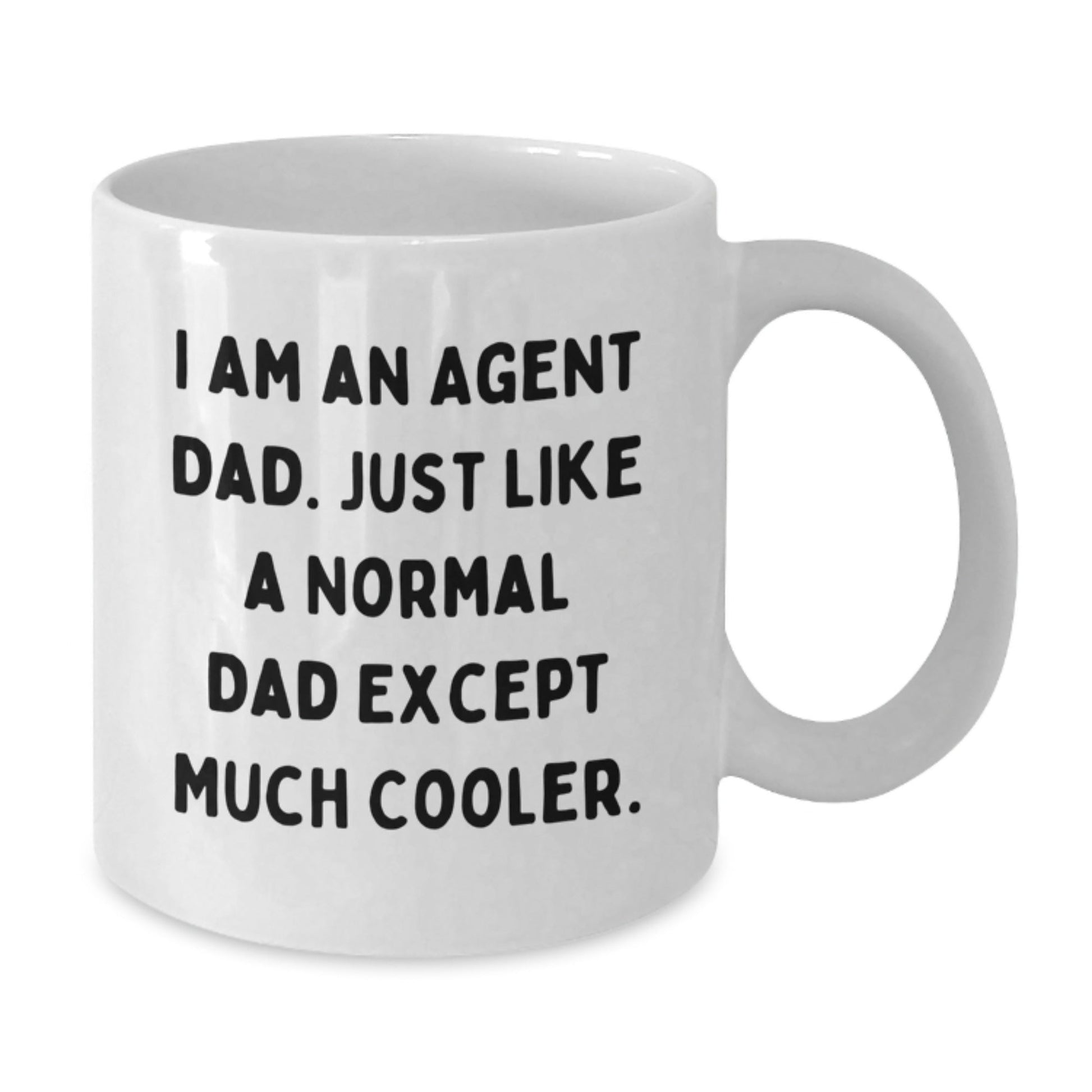 Funny Agent Gifts for Men, White Coffee Mug with Inspirational Quote - I Am An Agent Dad, Ideal Gift from Husband to Wife - The Buy Boom