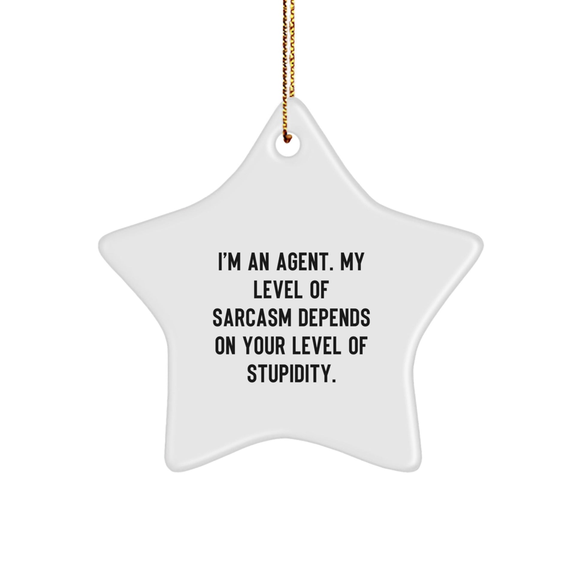 Funny Agent Star Ornament, Christmas Unique Gifts from Friends, Agent Enthusiast Agent Gifts for Men, Women, Coworkers, or Family - The Buy Boom