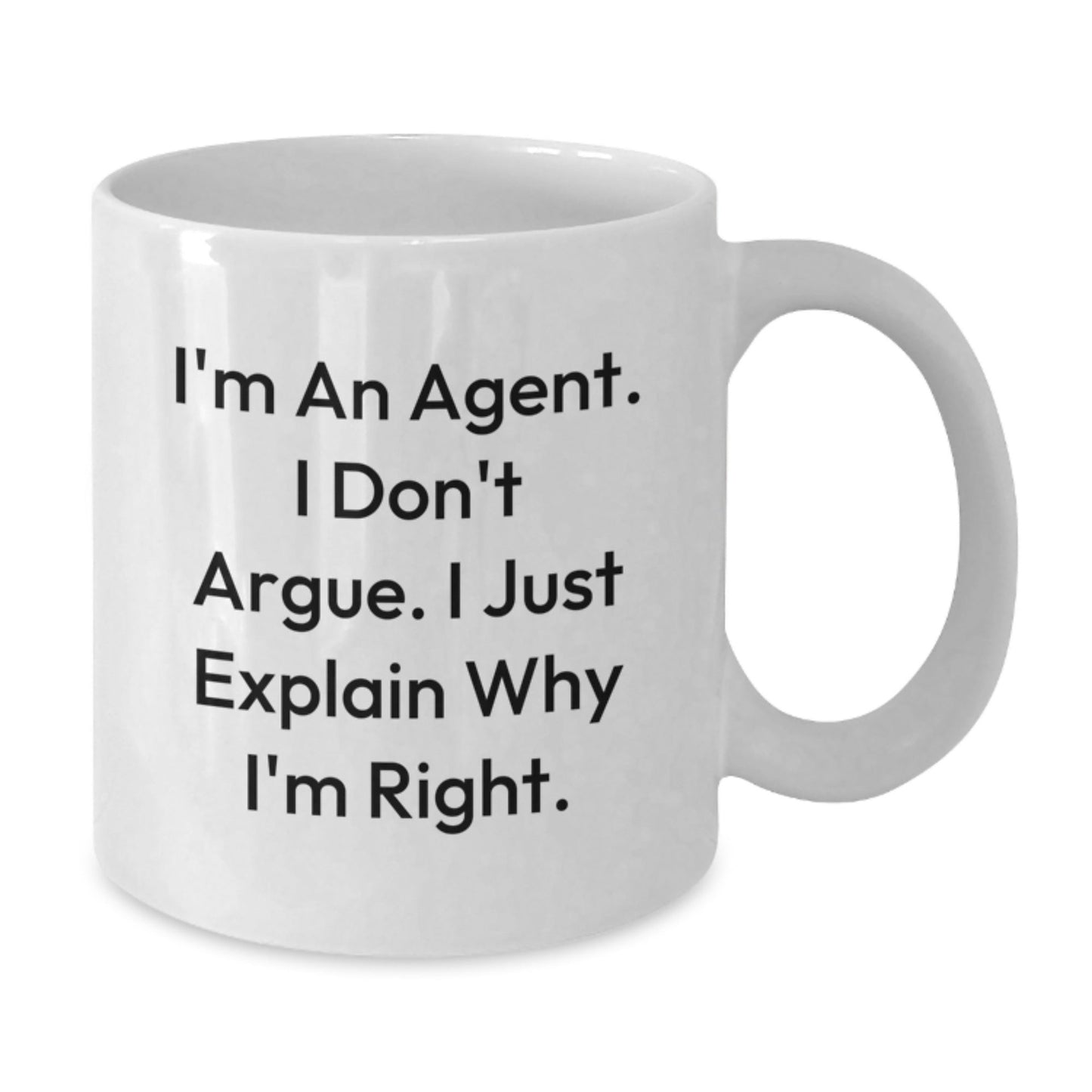 Funny Agent White Coffee Mug Gifts from Friends for Agent, Unique Agent Humor Christmas Unique Gifts, 11oz 15oz White Ceramic Mug - The Buy Boom