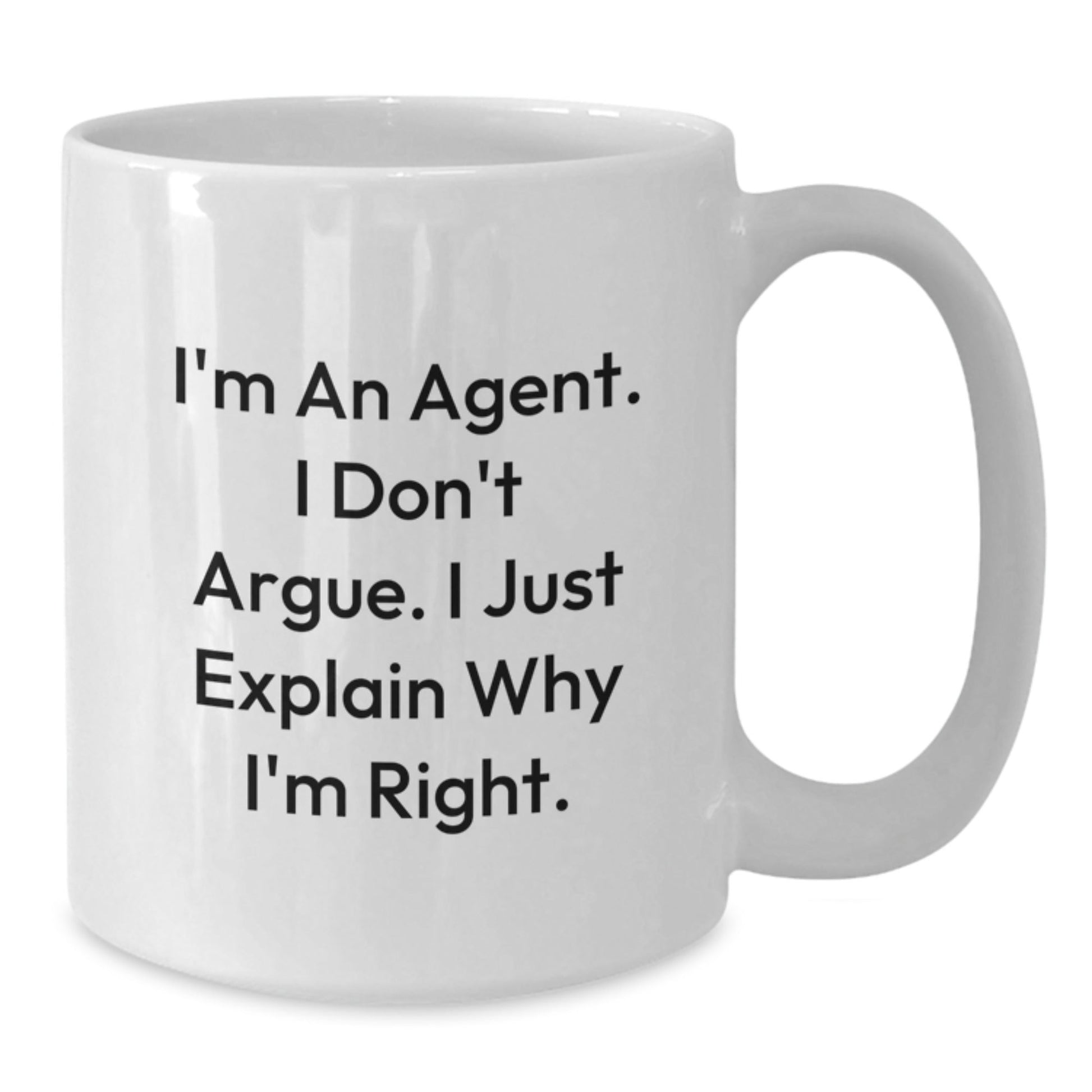 Funny Agent White Coffee Mug Gifts from Friends for Agent, Unique Agent Humor Christmas Unique Gifts, 11oz 15oz White Ceramic Mug - The Buy Boom