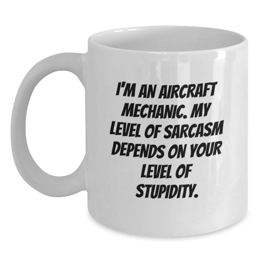 Funny Aircraft Mechanic Gifts from Men for Christmas Unique Aircraft Mechanic White Coffee Mug - The Buy Boom