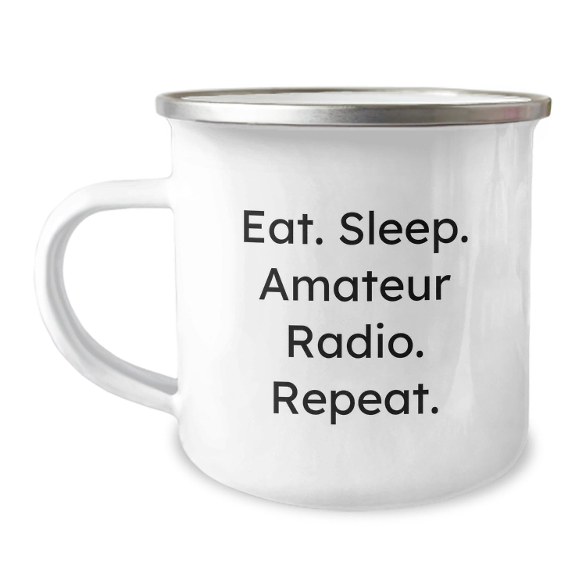 Funny Amateur Radio Camping Mug Gifts from Family to Friends - Eat. Sleep. Amateur Radio. Repeat. - The Buy Boom