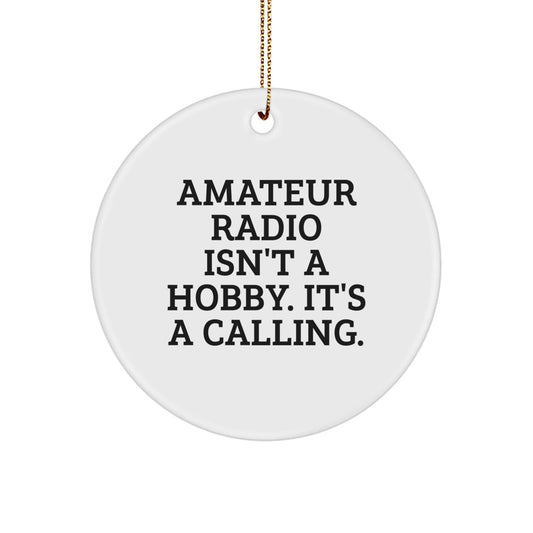 Funny Amateur Radio Gifts for Men from Friends, Christmas Unique Ornament Circle - The Buy Boom