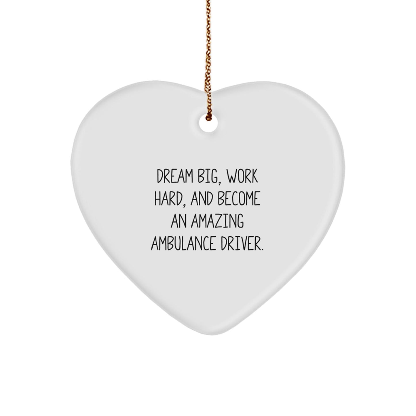 Funny Ambulance Driver Gifts for Men, Ambulance Driver Heart Ornament, Inspirational Christmas Unique Gifts from Friends for Ambulance Driver - The Buy Boom