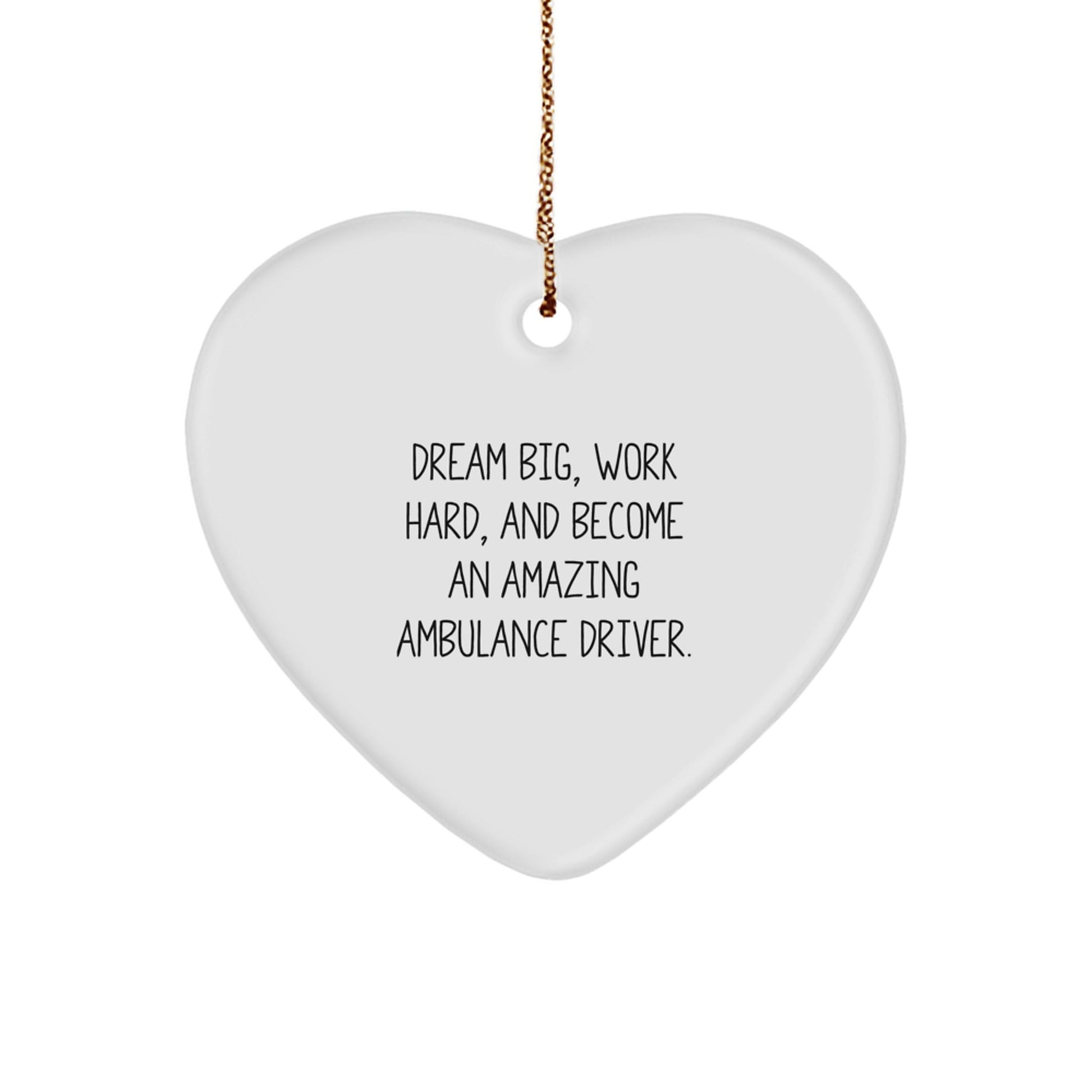 Funny Ambulance Driver Gifts for Men, Ambulance Driver Heart Ornament, Inspirational Christmas Unique Gifts from Friends for Ambulance Driver - The Buy Boom