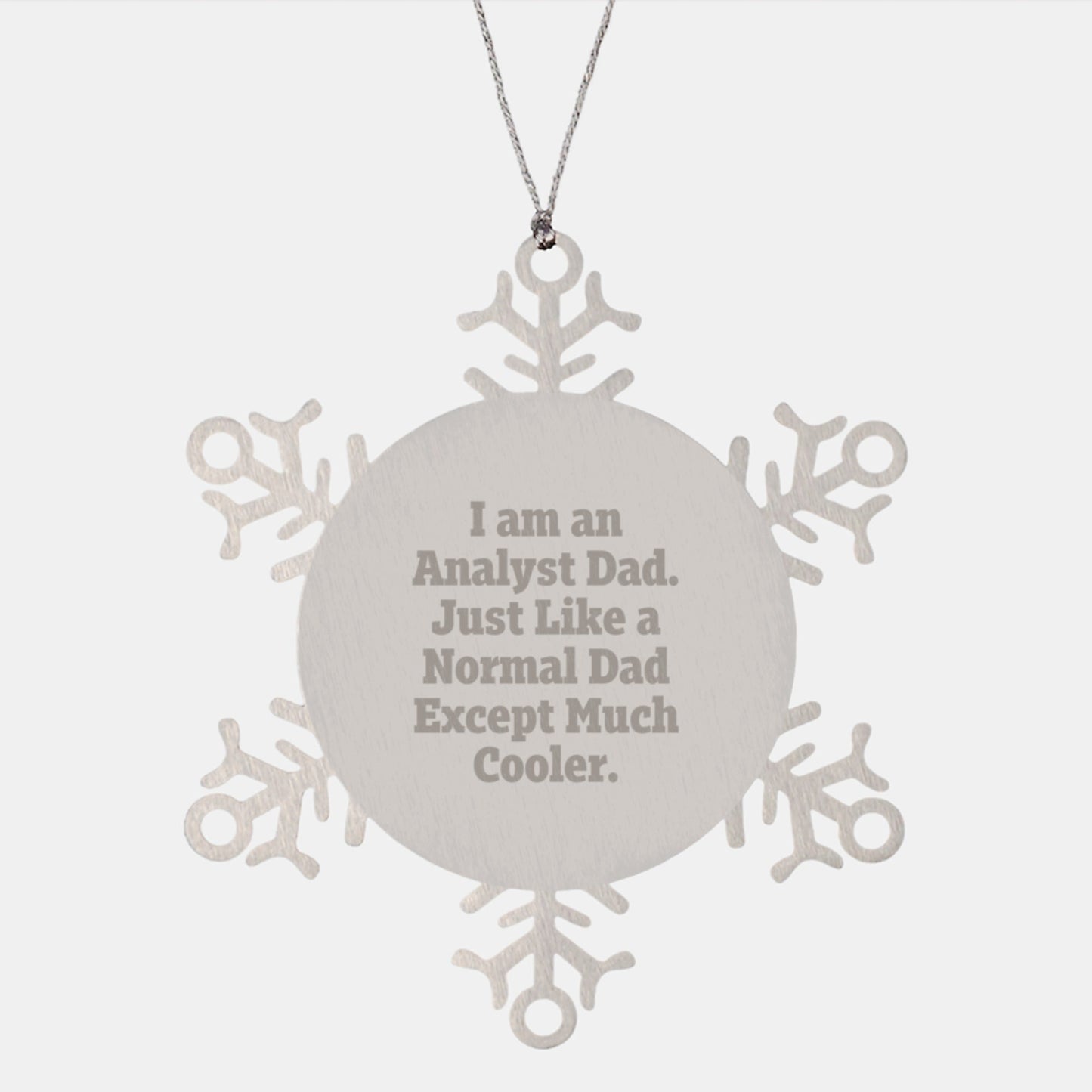 Funny Analyst Dad Gifts for Men Christmas Unique Snowflake Ornament from Dad - The Buy Boom