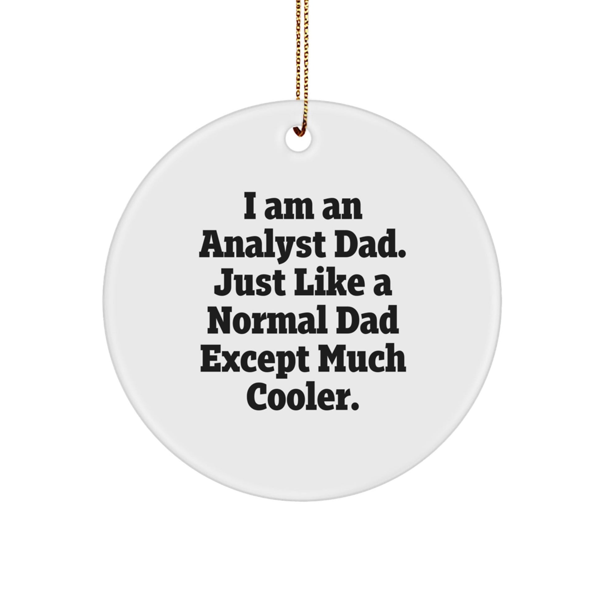 Funny Analyst Dad Gifts from Men for Christmas Unique Circle Ornament, I Am An Analyst Dad - The Buy Boom