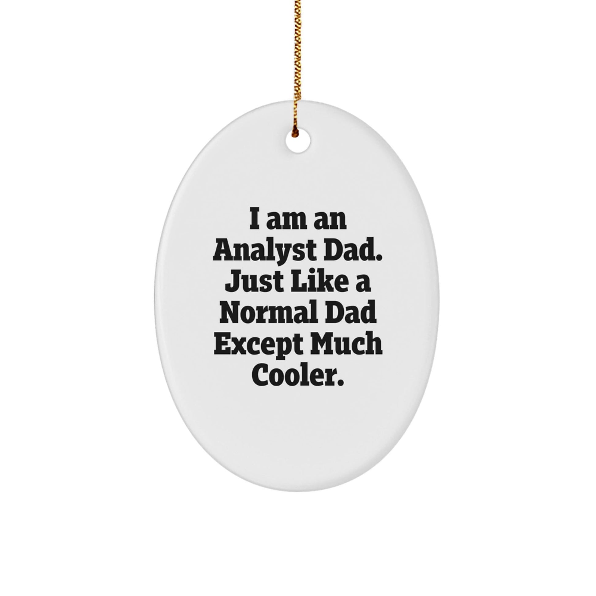 Funny Analyst Dad Oval Ornament Gifts for Men, Gifts from Men to Men, Oval Shaped Christmas Unique Gifts - The Buy Boom