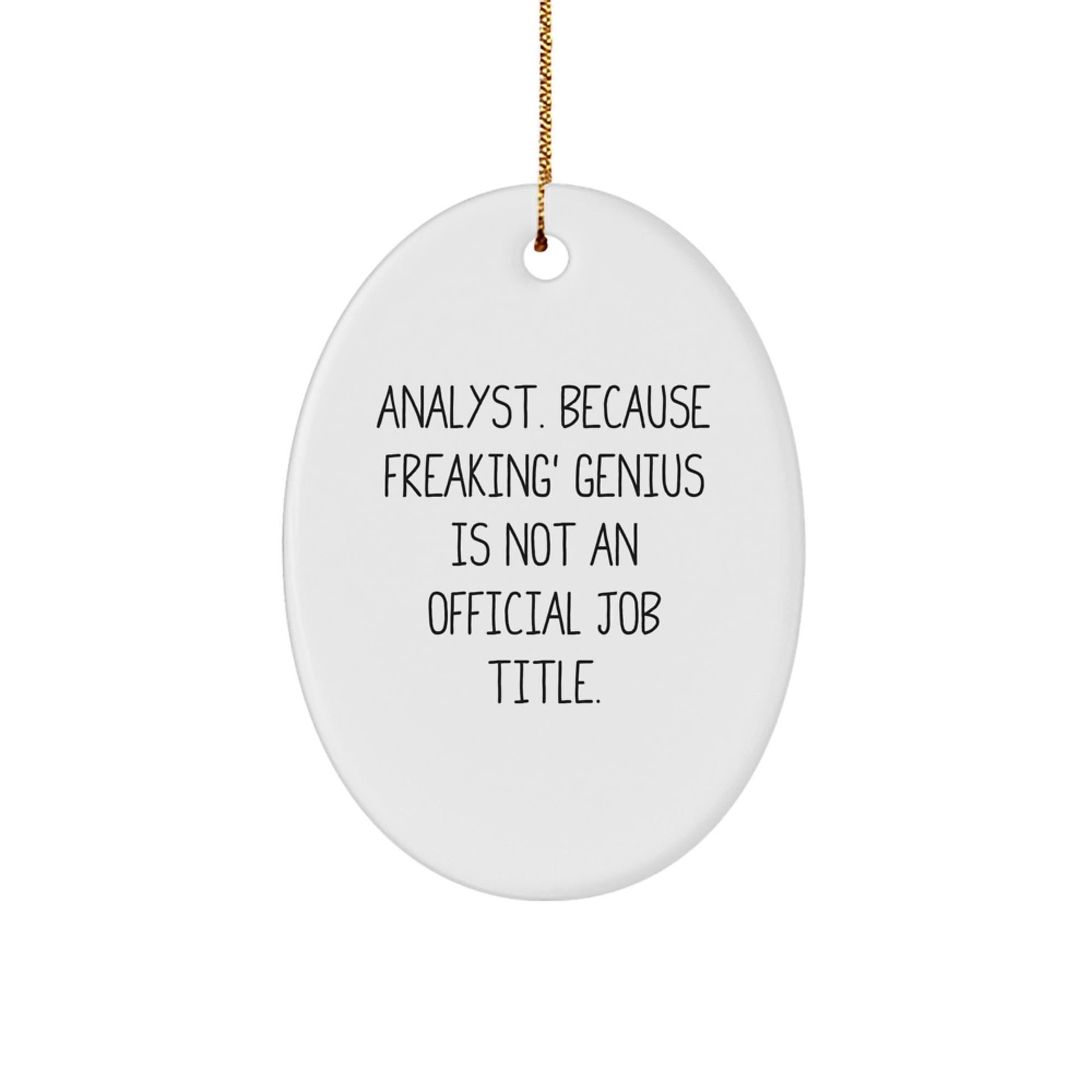 Funny Analyst Gifts from Family - Oval Ornament for Christmas Unique Gifts for Analyst Friends - The Buy Boom