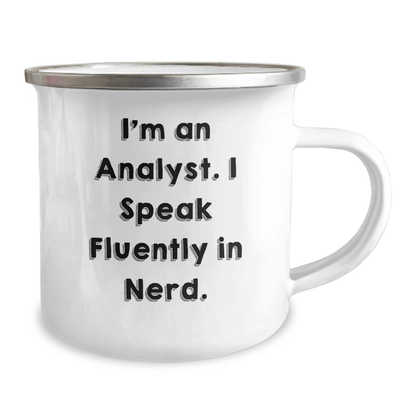 Funny Analyst Mug for Mom – I Speak Fluently in Genius – 12 oz - The Buy Boom