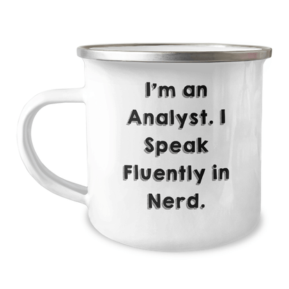 Funny Analyst Mug for Mom – I Speak Fluently in Genius – 12 oz - The Buy Boom