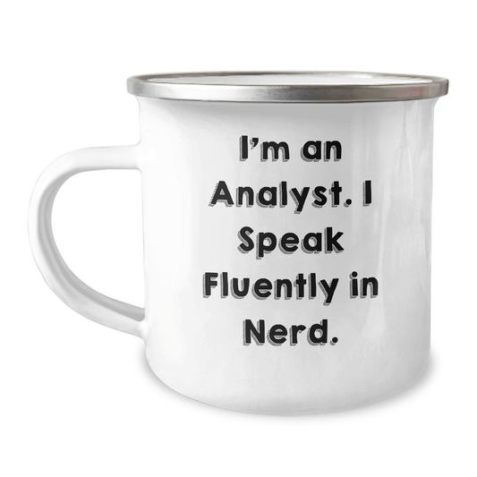 Funny Analyst Mug for Mom – I Speak Fluently in Genius – 12 oz - The Buy Boom