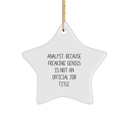 Funny Analyst Star Ornament Gifts from Friends for Christmas Unique Office Decorations - The Buy Boom