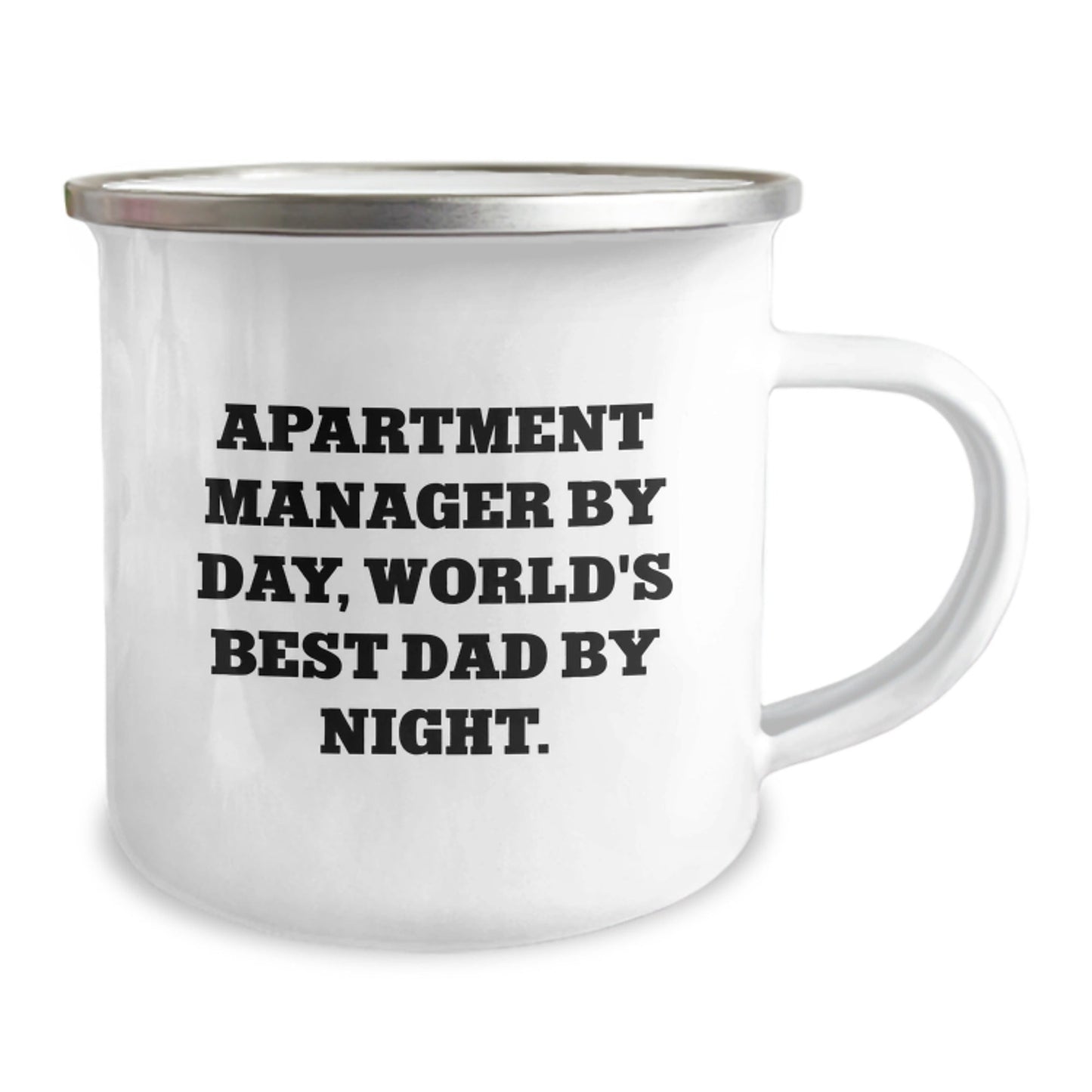 Funny Apartment Manager Gifts from Family, Gifts for Apartment Managers Graduating to Camping Mugs, Quote: Apartment Manager By Day, World's Best Dad By Night - The Buy Boom