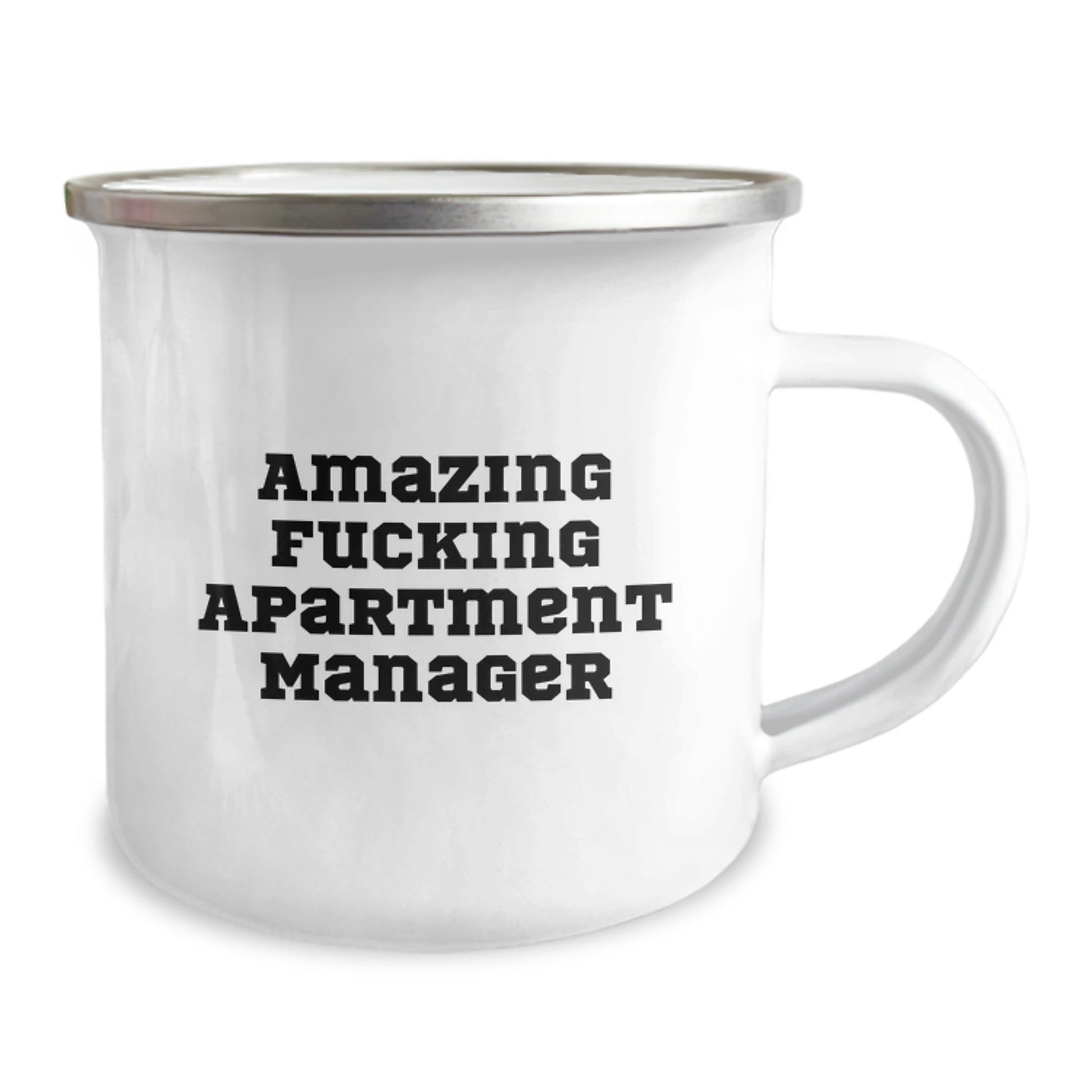 Funny Apartment Manager Gifts from Friends - Amazing Camping Mug for Graduation - 'Amazing F - king Apartment Manager' Quote - The Buy Boom