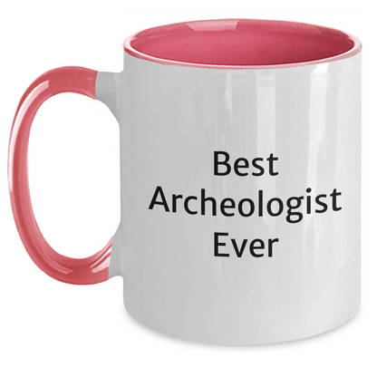 Funny Archeologist Gifts for Men and Women - Best Archeologist Ever Quote Two Tone Coffee Mug, Father's Day Unique Gifts from Family and Friends - The Buy Boom