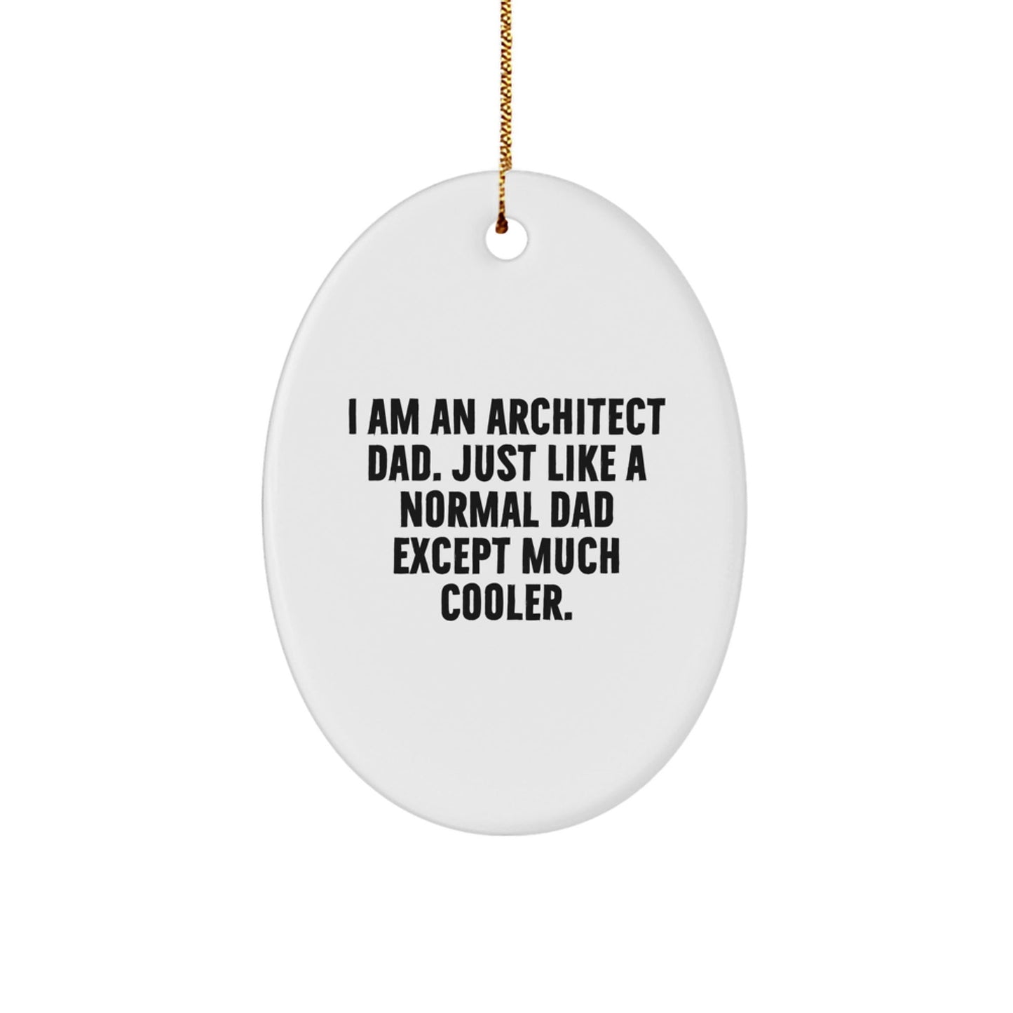 Funny Architect Dad Oval Ornament Gifts from Men to Architect for Christmas Unique Decorations - The Buy Boom