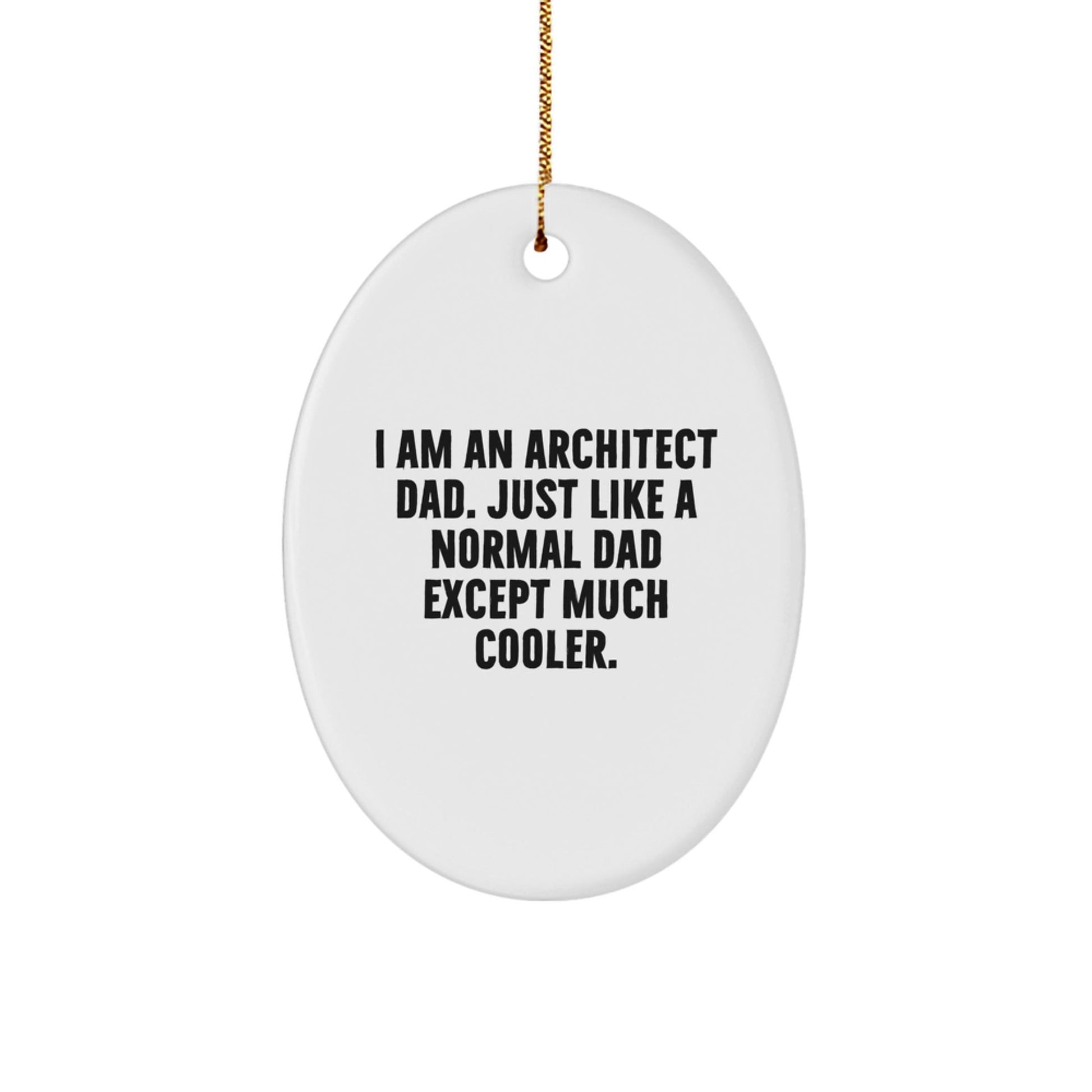 Funny Architect Dad Oval Ornament Gifts from Men to Architect for Christmas Unique Decorations - The Buy Boom