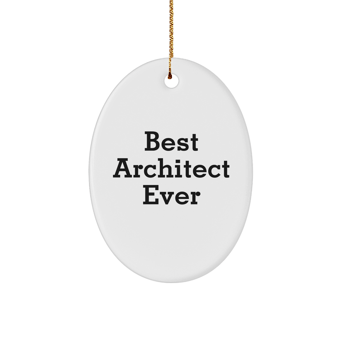 Funny Architect Gifts from Best, Oval Ornament for Men or Women, 'Best Architect Ever' Quote, Christmas Unique Presents - The Buy Boom