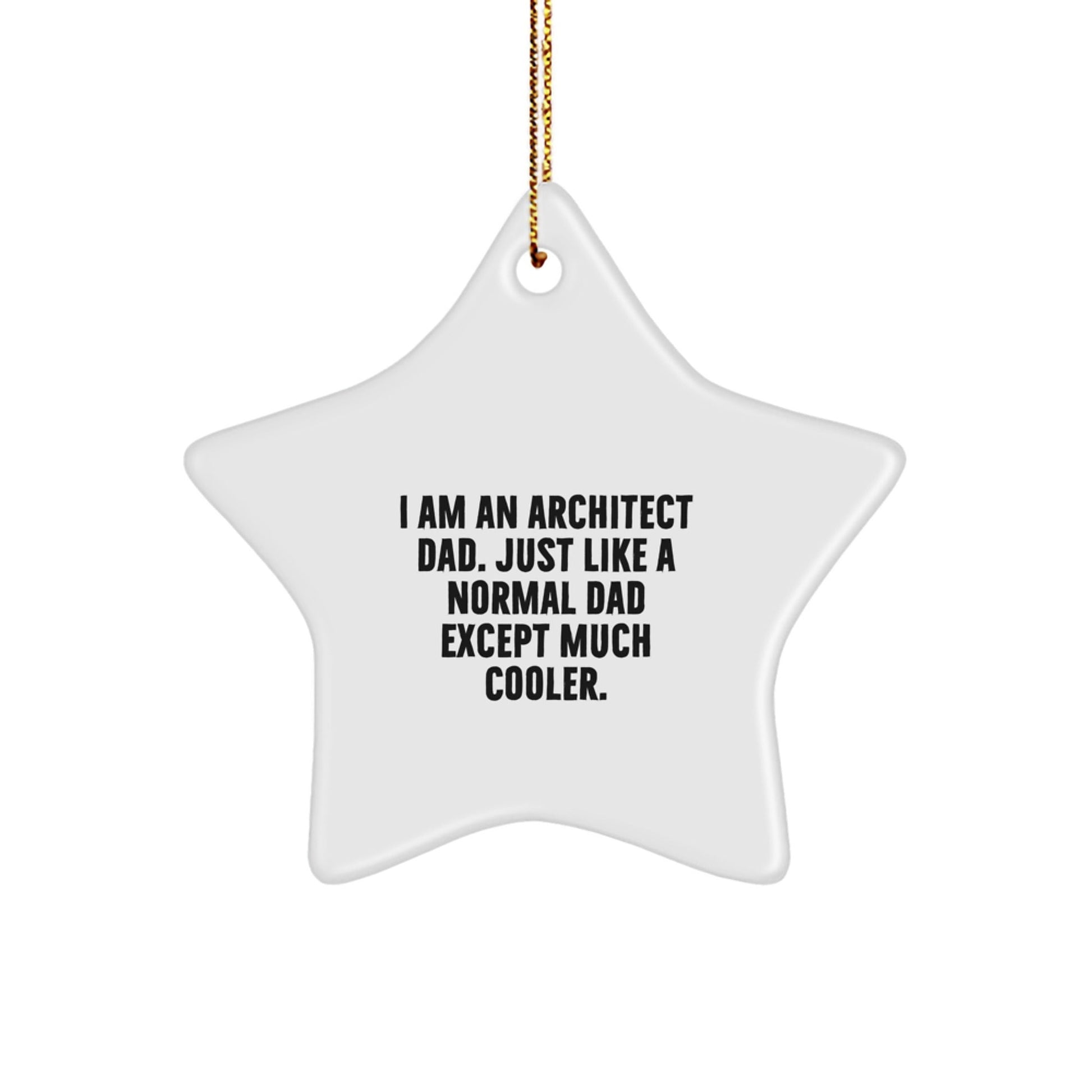 Funny Architect Star Ornament Gifts from Dad, For Architect Dad Men Women Friends, Christmas Unique Star Ornaments - The Buy Boom