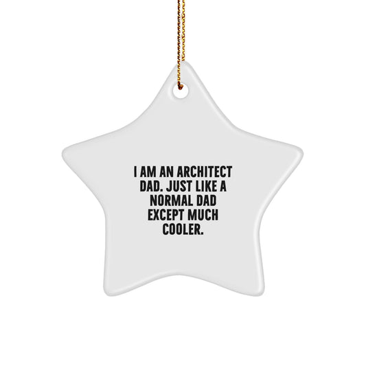 Funny Architect Star Ornament Gifts from Dad, For Architect Dad Men Women Friends, Christmas Unique Star Ornaments - The Buy Boom
