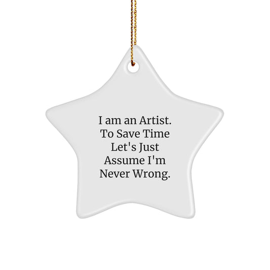 Funny Artist Star Ornament Gifts from Men to Friends for Christmas Unique - The Buy Boom