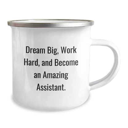 Funny Assistant Camping Mug, Dreams Big, Gifts for Assistant, Graduation Unique Gifts from Family - The Buy Boom