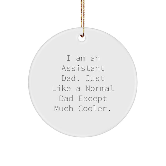 Funny Assistant Gifts for Family, Friends and Coworkers - I Am An Assistant Dad. Just Like A Normal Dad Except Much Cooler. Circle Ornament - The Buy Boom