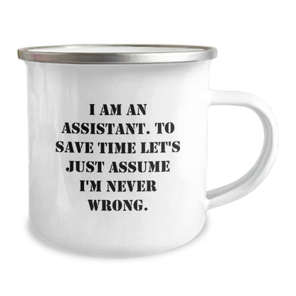 Funny Assistant Gifts for Friends from Men, Christmas Unique Camping Mug with I Am An Assistant Quote - The Buy Boom