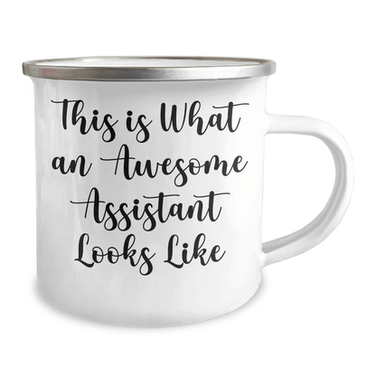 Funny Assistant Gifts for Men - 'This Is What An Awesome Assistant Looks Like' Camping Mug, Unique Father's Day Unique Gift from Friends, Coworkers, or Family - The Buy Boom