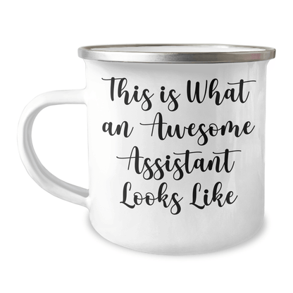 Funny Assistant Gifts for Men - 'This Is What An Awesome Assistant Looks Like' Camping Mug, Unique Father's Day Unique Gift from Friends, Coworkers, or Family - The Buy Boom