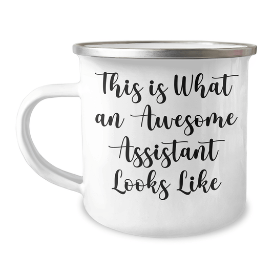 Funny Assistant Gifts for Men - 'This Is What An Awesome Assistant Looks Like' Camping Mug, Unique Father's Day Unique Gift from Friends, Coworkers, or Family - The Buy Boom