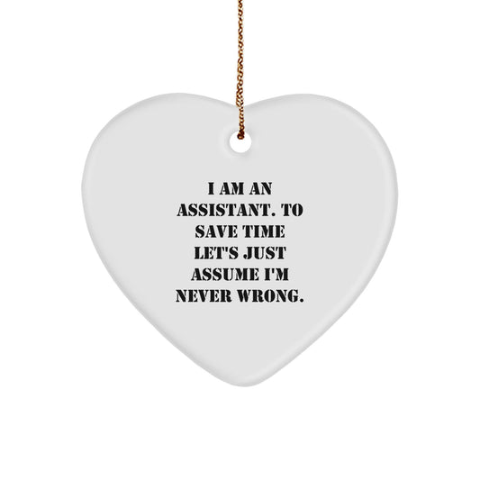 Funny Assistant Heart Ornament Gifts from Friends for Christmas Unique - The Buy Boom