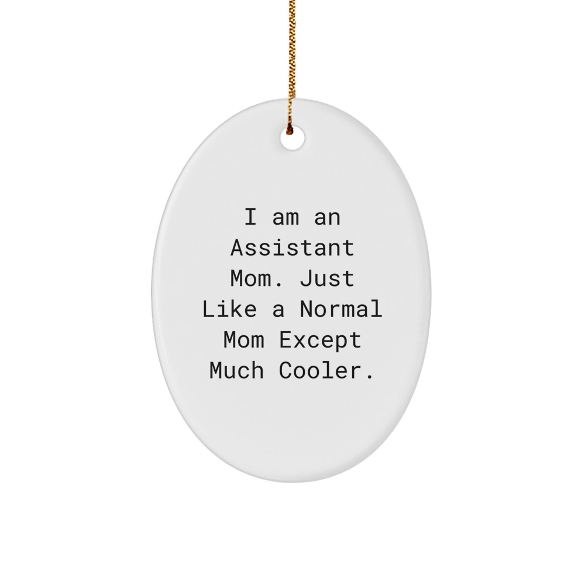 Funny Assistant Mom Oval Ornament Gifts from Family to Friends at Christmas Time - The Buy Boom
