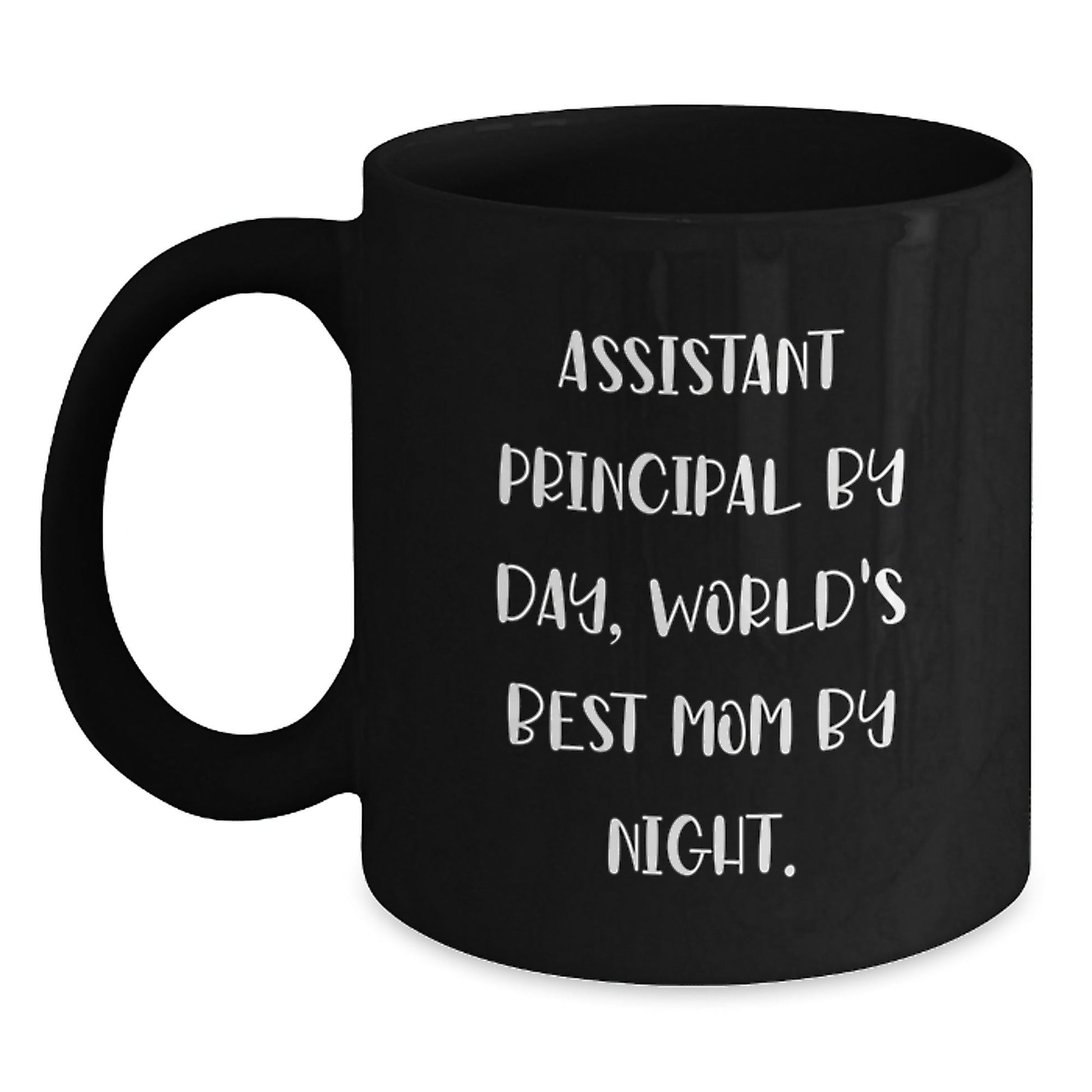 Funny Assistant Principal Gifts, Assistant Principal By Day, World's Best Mom By Night. - Black Coffee Mug for Birthday, Gifts from Family to Assistant Principal - The Buy Boom