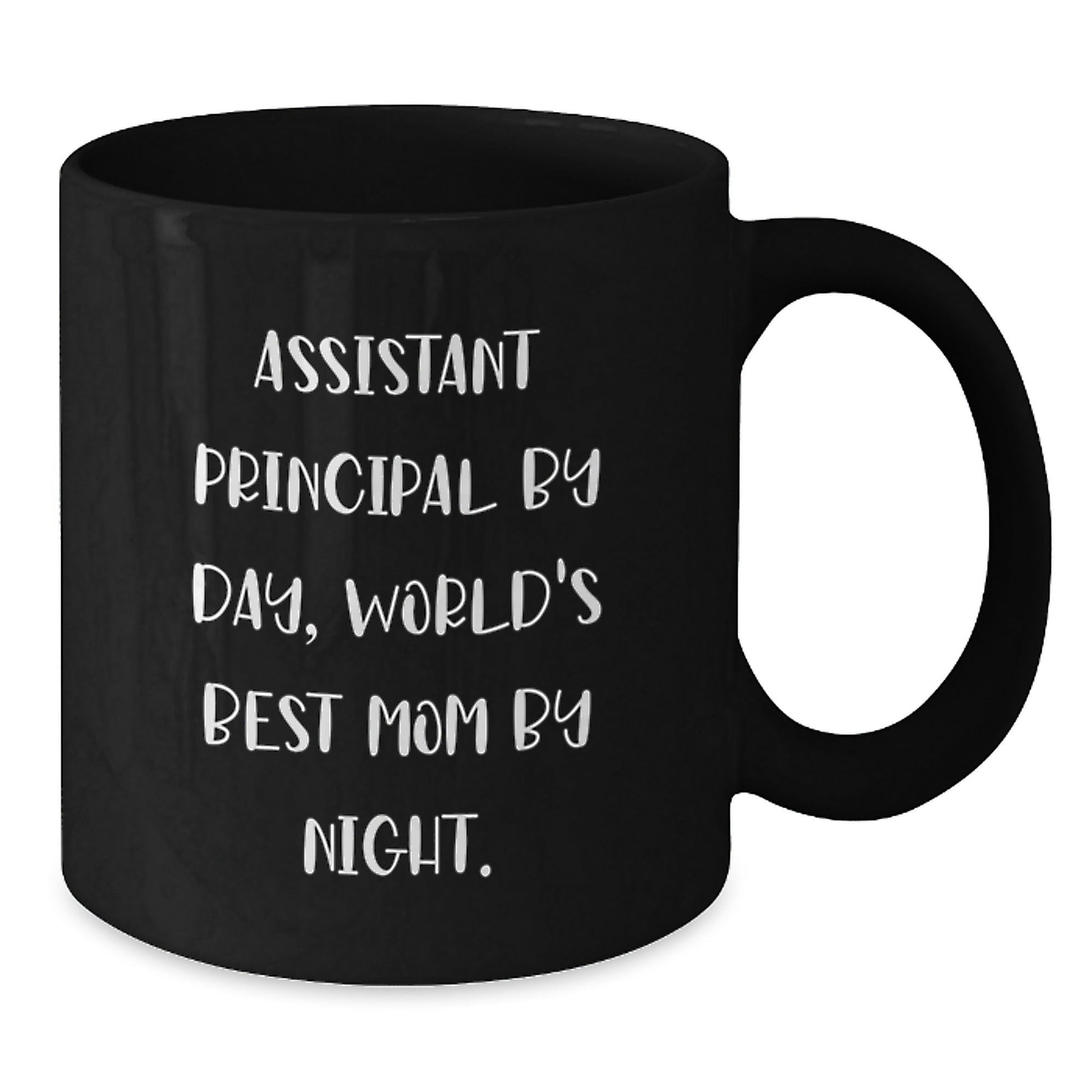 Funny Assistant Principal Gifts, Assistant Principal By Day, World's Best Mom By Night. - Black Coffee Mug for Birthday, Gifts from Family to Assistant Principal - The Buy Boom