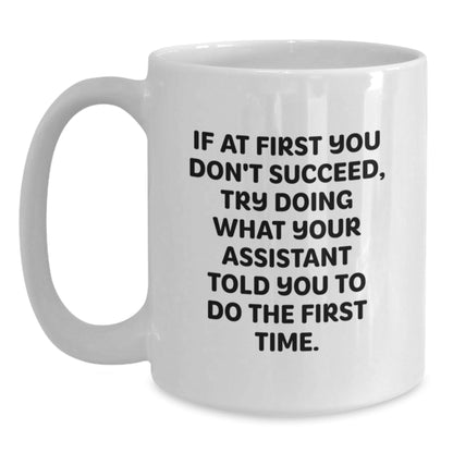 Funny Assistant White Coffee Mugs Gifts from Friends for Men at Christmas - The Buy Boom